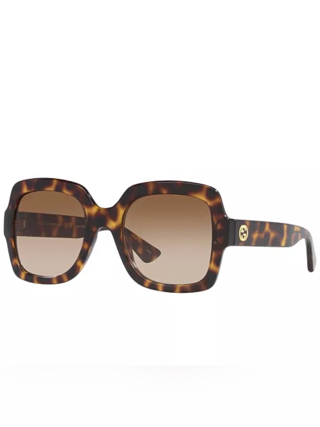 Gucci Tortoiseshell Frame Sunglasses In Havana Brown Gg1337s